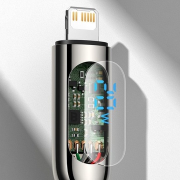 BASEUS KABEL USB-C/Lightning 20W Z MIERNIKIEM 2m