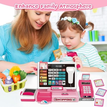 Образовательный кассовый аппарат с сенсорным экраном и тележкой для детского рынка