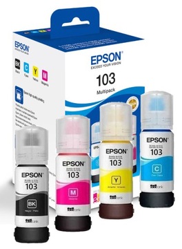 Epson 103 Zestaw tuszy oryginalnych w butelkach Komplet tonery oryginalne
