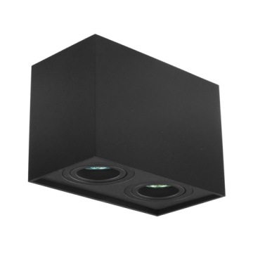 OPRAWA PODWÓJNA NATYNKOWA PROSTOKĄT GU10 CZARNA