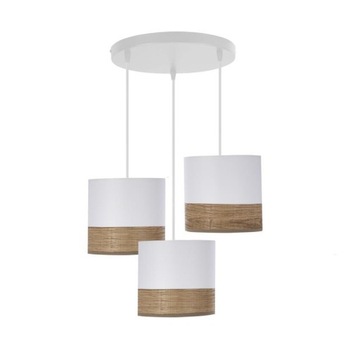 Bianco lampa wisząca biały talerz 3x40w e27 abażur