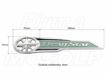 ЭМБЛЕМА ЗНАК НАКЛЕЙКА НА ТАНК YAMAHA XVS 125 250 650 1100 DRAG STAR