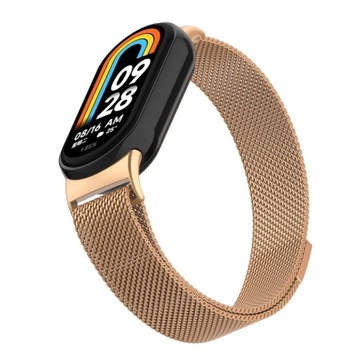 РЕМЕШОК БРАСЛЕТА, РЕМЕШОК ДЛЯ СМАРТБАНДА XIAOMI MI BAND 8/9 - РОЗОВОЕ ЗОЛОТО