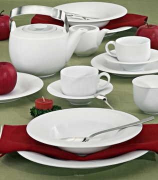 VILLA ITALIA PLUS WHITE Serwis obiadowy na 6os