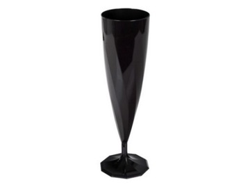 Kieliszki do szampana czarne 135ml/10 sztuk