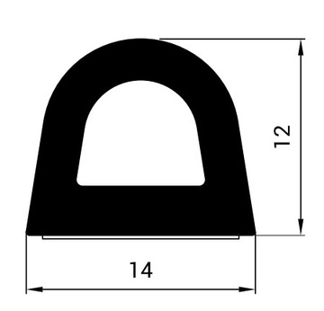 ПРОКЛАДКА САМОКЛЕЯЩАЯСЯ D 14X12MM РЕЗИНА