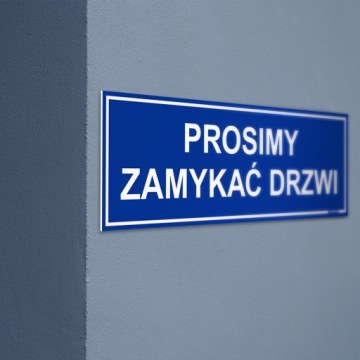 ИНФОРМАЦИОННАЯ ДОСКА PLEASE CLOSE DOOR PVC 32x10.5cm