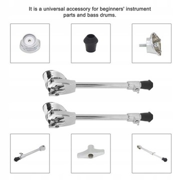 Пара ножек большого барабана с фиксированной опорой.