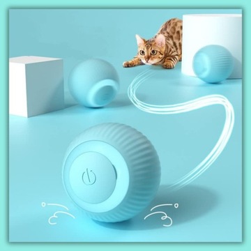 ИНТЕРАКТИВНАЯ ЭЛЕКТРИЧЕСКАЯ ИГРУШКА-КОТ, ПОДВИЖНАЯ, ПЕРЕЗАРЯЖАЕМАЯ, СИНЯЯ