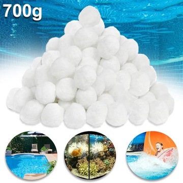 Kulki filtrujące do basenu, 700 g, zamiennik filtru piaskowego 25 kg, biały
