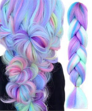 Синтетические волосы цветные косички 4 цвета