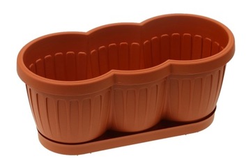 DONICZKA BALKONOWA DONICA 40 cm + PODSTAWKA