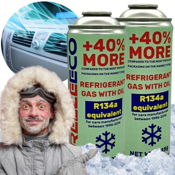 GAZ DO NABICIA KLIMATYZACJI do aut nabój FreezeEco Clima Fix R134A 0,4l x2