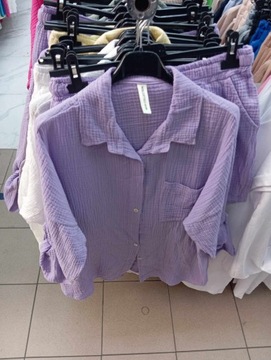 Муслиновый СЕТ, рубашка с коричневыми шортами