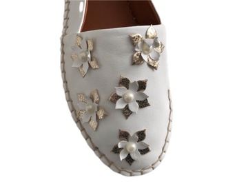 Белые эспадрильи-балетки TOSCANIO LP 406 р.40