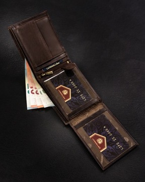 Peterson горизонтальный элегантный мужской кошелек из натуральной кожи RFID