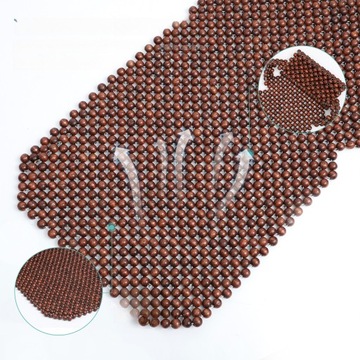 PODUSZKA Z KORALIKÓW DREWNIANYCH ODDYCHAJĄCA POKROWIEC NA FOTEL SAMOCHODOWY DZIEWCZYNKA KAWA