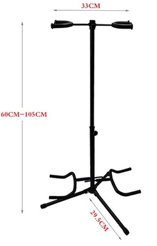 STOJAK STATYW GITAROWY NA 2 GITARY WERSJA PRZEJŚCIOWA MIĘDZY 1 A 3 + GRATIS