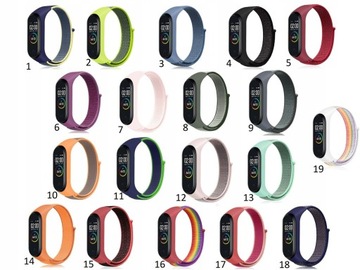 РЕМЕНЬ ДЛЯ XIAOMI MI BAND 6 5 4 3 НЕЙЛОНОВЫЙ РОЗОВЫЙ ЦВЕТ