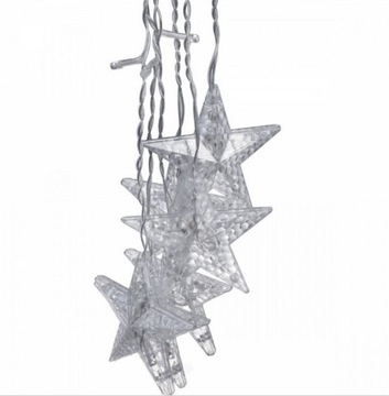 KURTYNA GIRLANDA ŚWIETLNA ŁAŃCUCH CHOINKOWY LED LAMPKI NA OKNO CHOINKĘ