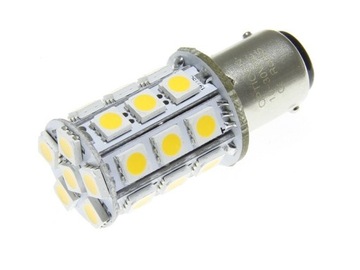 Żarówka LED Ba15d 4W 12V 24V DC Biały Zimny 6000K