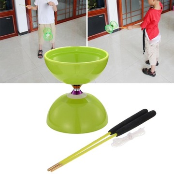 Diabolo Toy Fitness High Performance ze sznurkiem i kijami Diabolo w kolorze zielonym