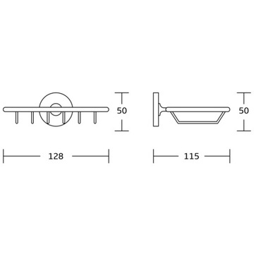Aqualine SAMBA mydelniczka druciana chrom SB103