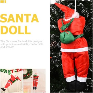 КРАСИВЫЙ ОРНАМЕНТ САНТА-МОРОЗ ВЗЛАБЫВАЕТСЯ ПО ВЕРЕВКЕ