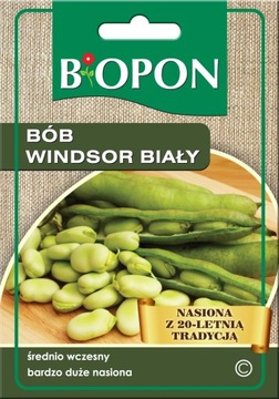 BIOPON nasiona Bób Windsor Biały duże nasion 30g