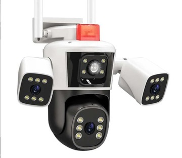 4 КАМЕРЫ ПАНОРАМНОГО НАБЛЮДЕНИЯ 6MPX LAN WiFi Zoom x 10