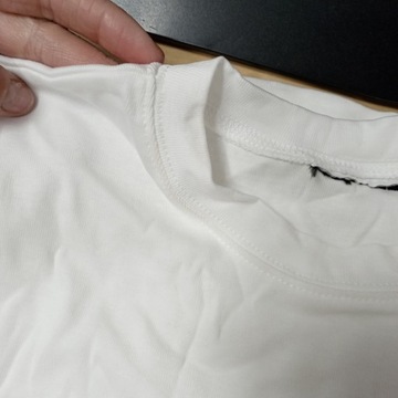 Topshop Biały codzienny T-shirt o wydłużonym fasonie S