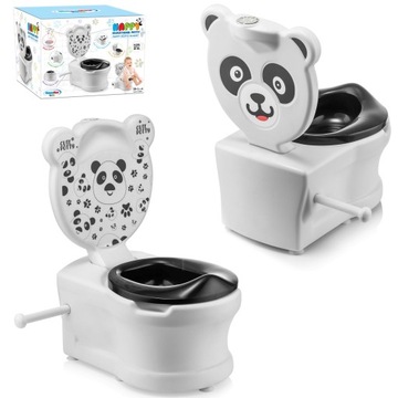 NOCNIK INTERAKTYWNY NOCNICZEK BIAŁY DLA DZIECKA TOALETA PANDA WYJMOWANY WKŁ