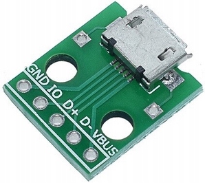Adapter gniazda Micro USB na PCB do lutowania