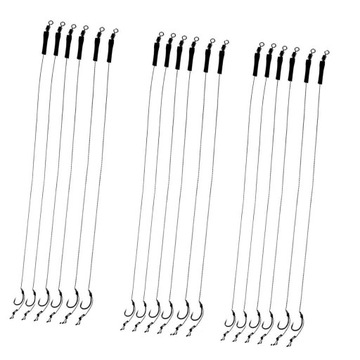 18 шт./лот, крючки для ловли карпа, размер 6/8/10 #, без бородки, с волосами