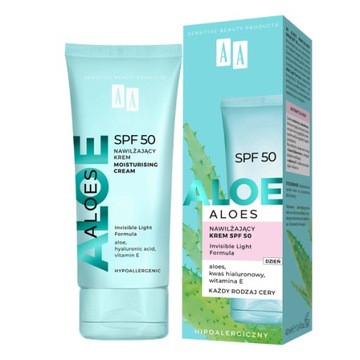 AA Aloes nawilżający krem do twarzy z SPF50 40 ml