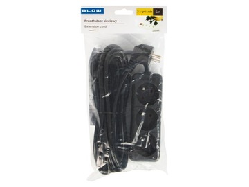 PRZEDŁUŻACZ MOCNY ROZGAŁĘŹNIK KABEL LISTWA ZASILAJĄCA 3 GNIAZDA GN 5m