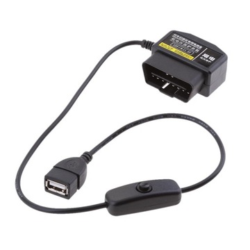 Kabel zasilający USB do ładowania OBDII pin Złącze OBD2 Ładowarka