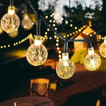 GIRLANDA LAMPKI OGRODOWE SOLARNE 300LED 32M