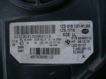Лампа фары левая правая BMW F10 F11 ксенон 1ZS010131-41/AK
