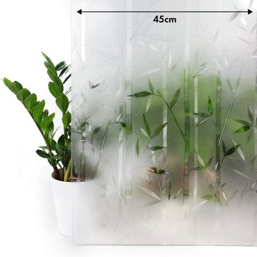 Folia Okienna Statyczna BAMBUS 3D Wymiar 45x25cm