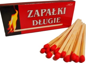 Zapałki długie zniczowe do kominka grilla świec
