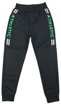 SPODNIE dresowe chłopięce DRESY JOGERY 140