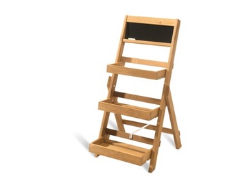 Подставка для цветов Деревянная подставка для цветов Стоящие цветочные горшки Складной книжный шкаф с 3 полками