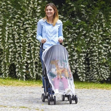 УНИВЕРСАЛЬНАЯ МОСКИТНАЯ СЕТКА ДЛЯ КОЛЯСКИ С ЛАСТИКОМ, УЗОР ЖИРАФ