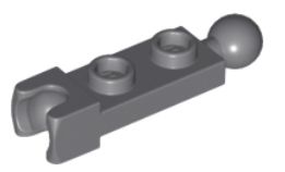 LEGO 1X2 Z ZACZEPEM HAK CIEMNOSZARY 14419 ZA 2 SZT