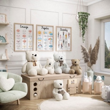 Набор из 3 образовательных плакатов А3 Алфавит МОНТЕССОРИ Цифры Цвета УЗОРЫ