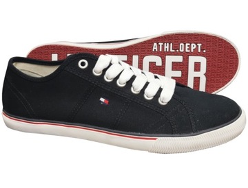 TOMMY HILFIGER Trampki Buty Męskie Czarne