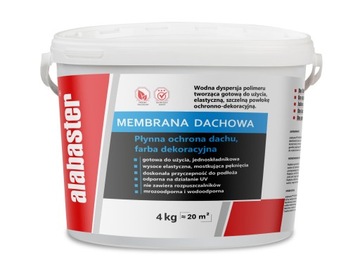 FARBA DEKOR/MEMBRANA DACHOWA-PŁYNNA-ALABASTER 4KG
