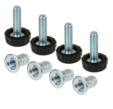 Nóżka do mebli regulator stopka z mufą, M6 x 27 mm