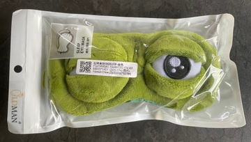 МАСКА ДЛЯ СПЯНИЯ ДЛЯ ГЛАЗ РАССЛАБЛЕНИЕ лягушка OLDMAN FROG НА Резинка